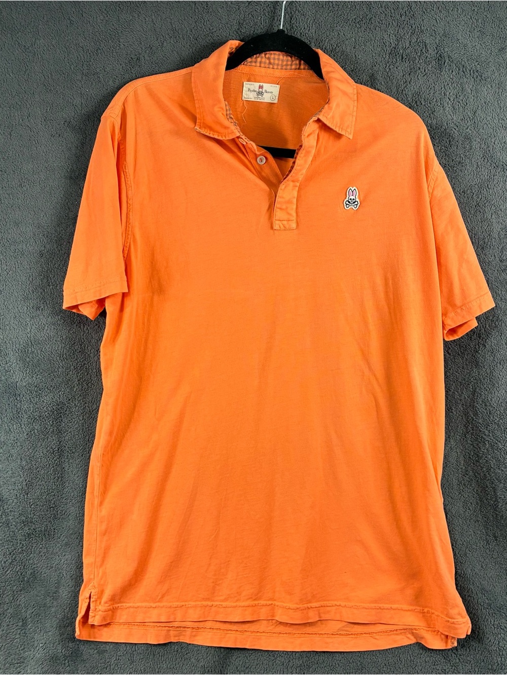 Psycho Bunny Polo Shirt Mens .Size L Orange
